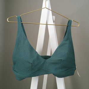 Jacquard Longline V Scoop Bikini Top